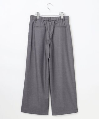 J.PRESS LADIES L 【洗える】T/Rウォッシャブルギャバ ワイド パンツ グレー系