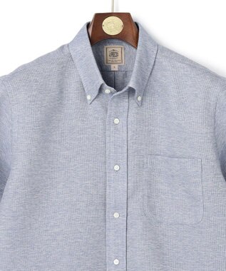 J.PRESS MEN 【WEB・一部店舗限定】ブリーザブルレノクロス 半袖シャツ / B.D. ダルブルー系