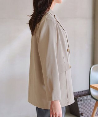 Tiaclasse L リラクシーダブルジャケット ベージュ