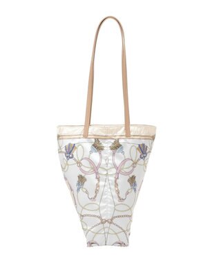 Green Parks スカーフ柄トート Light Gray