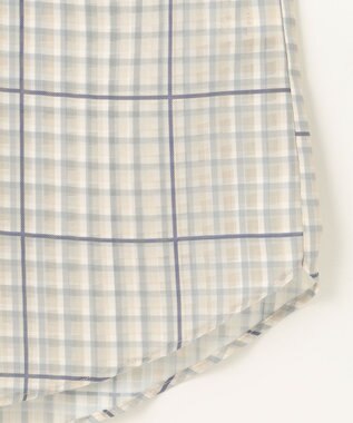 組曲 L 【洗える】シアーチェック ブラウス ベージュ系3