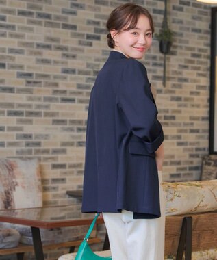 Tiaclasse L リラクシーダブルジャケット ネイビー