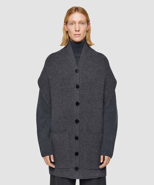 JOSEPH ニューカーディガンステッチボタンスカーフ Smoke