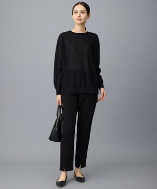 自由区 S 【カタログ掲載】ファインゲージスパングルプルオーバー ニット ブラック