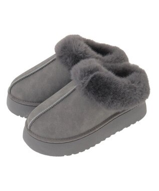 Green Parks ・ｍｉｎｉａ　フェイクムートンスリッポン Gray