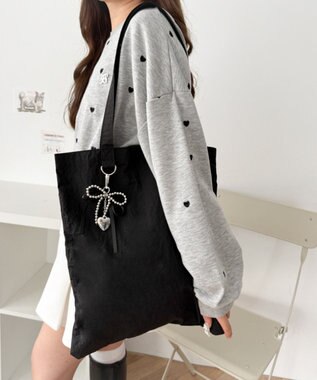 WEGO チャーム付きA4トートバッグ