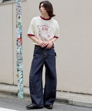 WEGO 【ユニセックス着用ITEM】グラフィックネップT（SS） ホワイトアイボリー