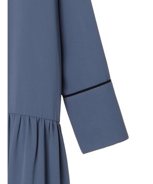 Green Parks armonia．配色シャツワンピース Blue