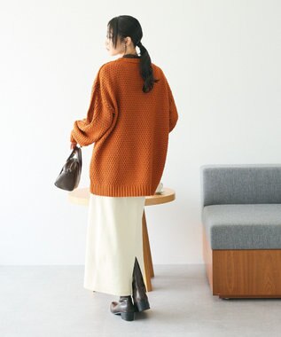 CRAFT STANDARD BOUTIQUE ハンドステッチケーブルニットチュニック Orange