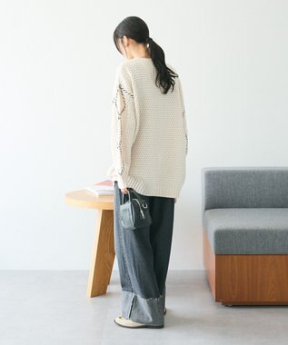 CRAFT STANDARD BOUTIQUE ハンドステッチケーブルニットチュニック Ivory