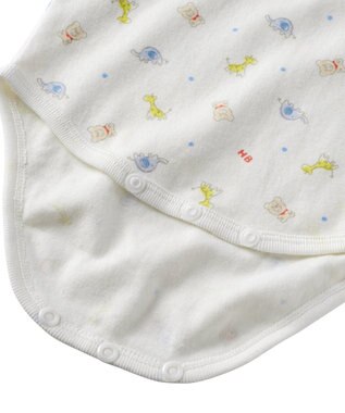 MIKI HOUSE HOT BISCUITS 【70-80cm】 半袖ボディシャツ(かぶり仕様) マルチカラー