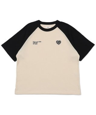 WEGO 【ユニセックス着用ITEM/MLサイズ展開】ワッフルラグランT（SS） オフホワイト