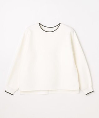 ANY L 【2SET】バイカラーニット×スエードスカートセット エクリュ×カーキ