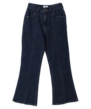 earth music&ecology Ｌｅｅ×ｅ．ｍ．ａ．ｅ．スリットフレアデニムパンツ Medium Indigo