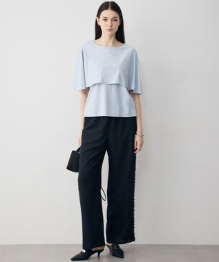 ICB L 【WEB限定カラーあり】マットスキューバ ケープデザインカットソー サックス