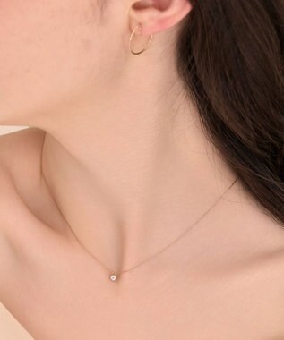 Phoebe 〈金属アレルギー対応〉スターリービジューネックレス 一粒石/定番 シャンパンゴールド