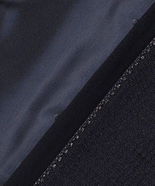 ANY SIS リップルボーダーストレッチ ジャケット ネイビー