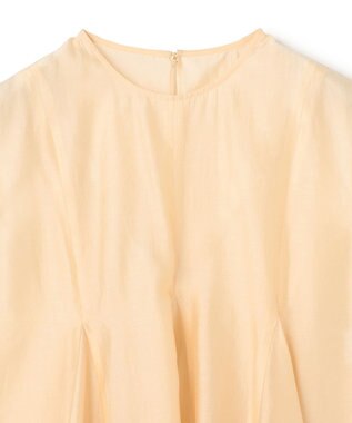 BEIGE， AMARYLLIS / シアー 切り替えフレアブラウス Peach