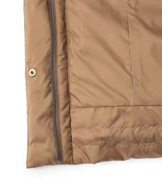 23区 L 【Oggi掲載】シレータフタ ハイネック ショート ダウンコート キャメル系