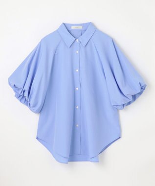 ANY 【接触冷感/UVカット/抗菌防臭/速乾】エニイファンクション パフスリーブブラウス サックス