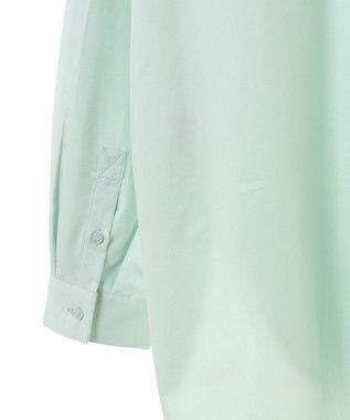 AMERICAN HOLIC イージーケアバンドカラーＷポケットロングシャツ Mint
