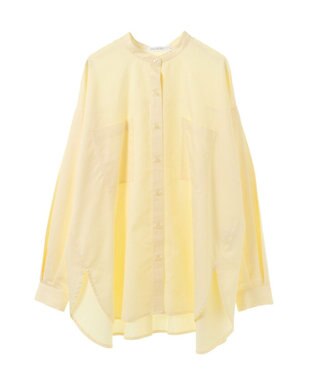 AMERICAN HOLIC イージーケアバンドカラーＷポケットロングシャツ Light Yellow