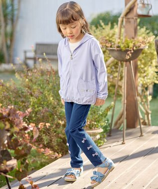 ANY KIDS サラサラ UVカット パーカー サックスブルー