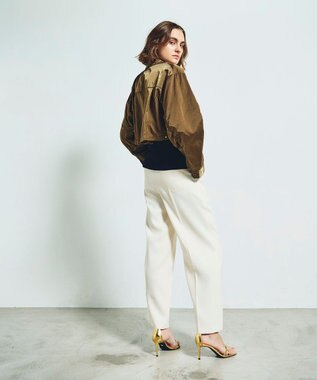 GRACE CONTINENTAL クロップドミリタリージャケット カーキ