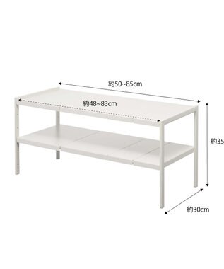 tower 伸縮シンク下ラック 2段 タワー D30 ホワイト ホワイト