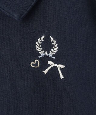 組曲 KIDS 【150-160㎝】ラウンドカラージップアップパーカー ネイビー