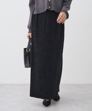 earth music&ecology シャイニーベロアスカート Black