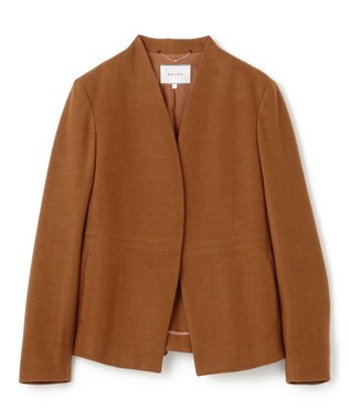 BEIGE， 【S-size】MAZARINE / ノーカラージャケット L.Brown