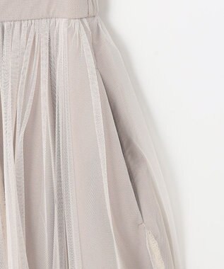 組曲 ギャザーチュール ドラマティック スカート ピンクベージュ系