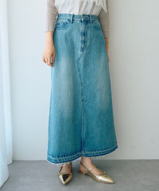 YECCA VECCA ロングデニムスカート Indigo