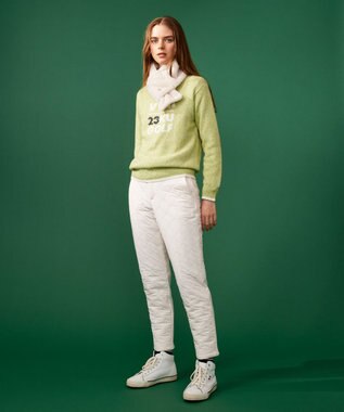 23区GOLF 【WOMEN】【蓄熱裏地付き】ウールブレンド クルーネック ニット ライトグリーン系5