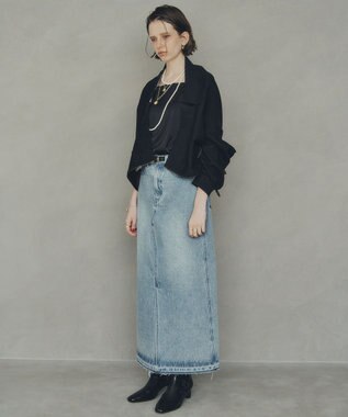 YECCA VECCA ロングデニムスカート Indigo
