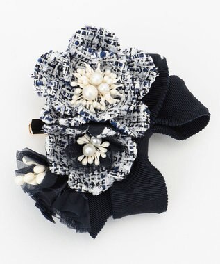 TOCCA ATELIER SENKA FLOWER CORSAGE コサージュ ネイビー系5
