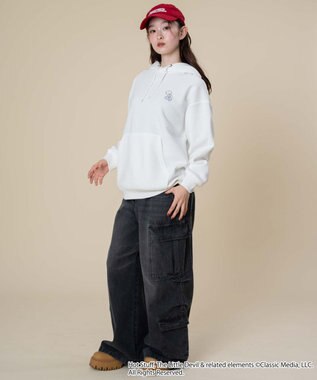 WEGO 【ユニセックス着用ITEM/裏起毛】HOTSTUFFグラフィックプルオーバー ホワイト