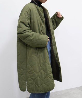 AMERICAN HOLIC 【WEB限定】あったかリバーシブルキルティングコート Khaki