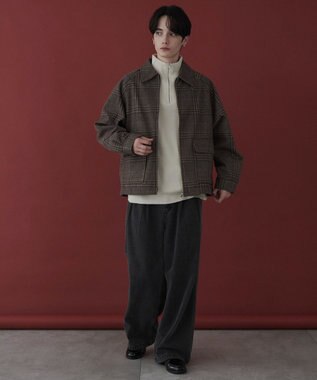 WEGO 【ユニセックス着用ITEM】メルトンショートZIPブルゾン 柄2