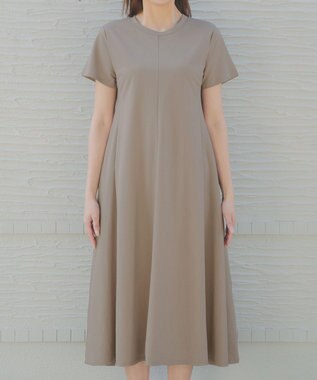 Tiaclasse L 【おのののかさん着用】冷凛(ひやりん)カノコAラインフレアワンピース ベージュ