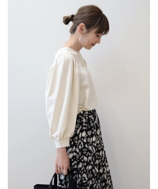 AMERICAN HOLIC ドルマンギャザー７分袖カットプルオーバー Ivory