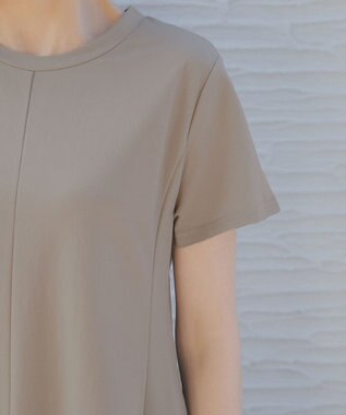 Tiaclasse L 【おのののかさん着用】冷凛(ひやりん)カノコAラインフレアワンピース ベージュ