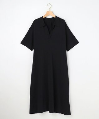 組曲 L 【先行予約】クリアストレッチスキッパーニット ワンピース