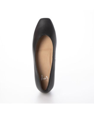 ing <ing>スクエアトゥVカットパンプス ブラック