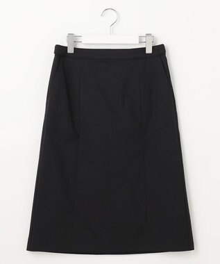 J.PRESS LADIES 【セットアップ対応・洗える・撥水・防汚】コットンFITTYシャーク スカート ブラック系