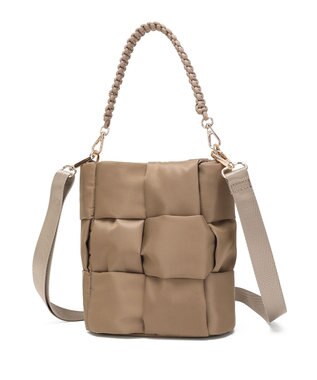 style code 【軽量・ペットボトル収納可能】パデット　縦型ショルダー　２WAY 　高密度ナイロン グレージュ