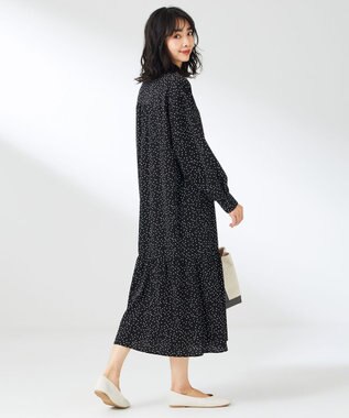 ANY 【セットアイテム】ニットベスト×ワンピース SET グレージュ×ブラックドット