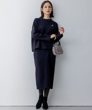 組曲 S 【WEB限定・2SET】ウールジャージーセットアップ ネイビー系