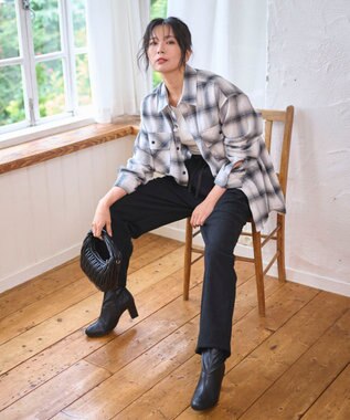 WEGO 【2025年秋冬新作/SMLサイズ展開/ユニセックス着用ITEM】オンブレチェックネルシャツ（LS） 柄2